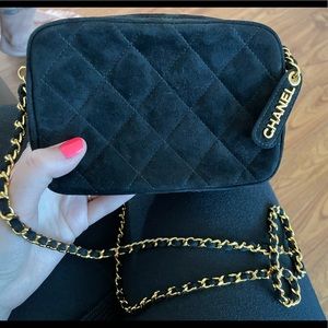 Authentic Chanel mini camera bag excellent cond.